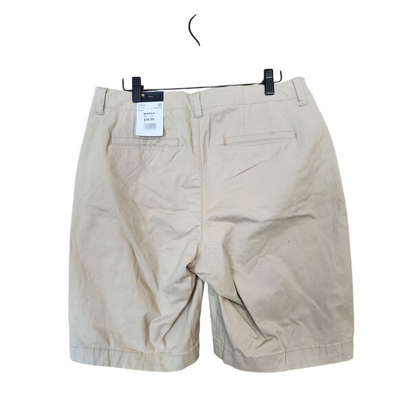 Lee Womens 12 Medium Regular Fit Khaki Shorts 9" Inseam New - Picture 2 of 3